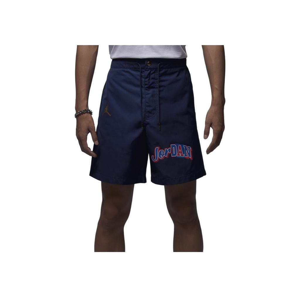 Jordan Alphabet Logo Print Basketball Shorts Men Bottoms Navy-Blue FQ0361-410