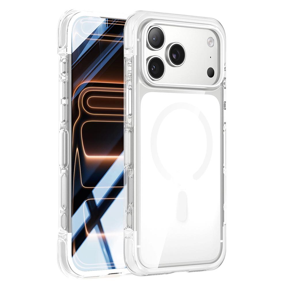 

For iPhone 17 Pro Max Case Compatible with MagSafe Clear Acrylic TPU Airbag Shockproof Phone Cover