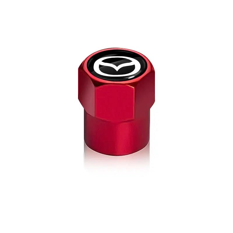 4Pcs/SET Car Valve Stem Caps Cover Waterproof Car Accessories for Mazda 2 3 6 Atenza Axela Demio Atenza MS Goods RX8 CX3 CX5 MP Stem Caps1
