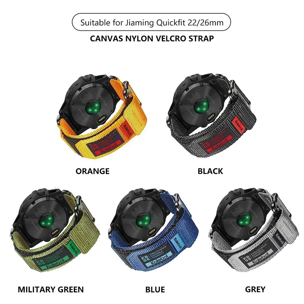 22 26mm Nylonový taktický řemínek Pro GARMIN FENIX8 7 7X PRO 6 6X Měkké odolné tělo pásku Pro 965 Instinctive QuickFit náramek