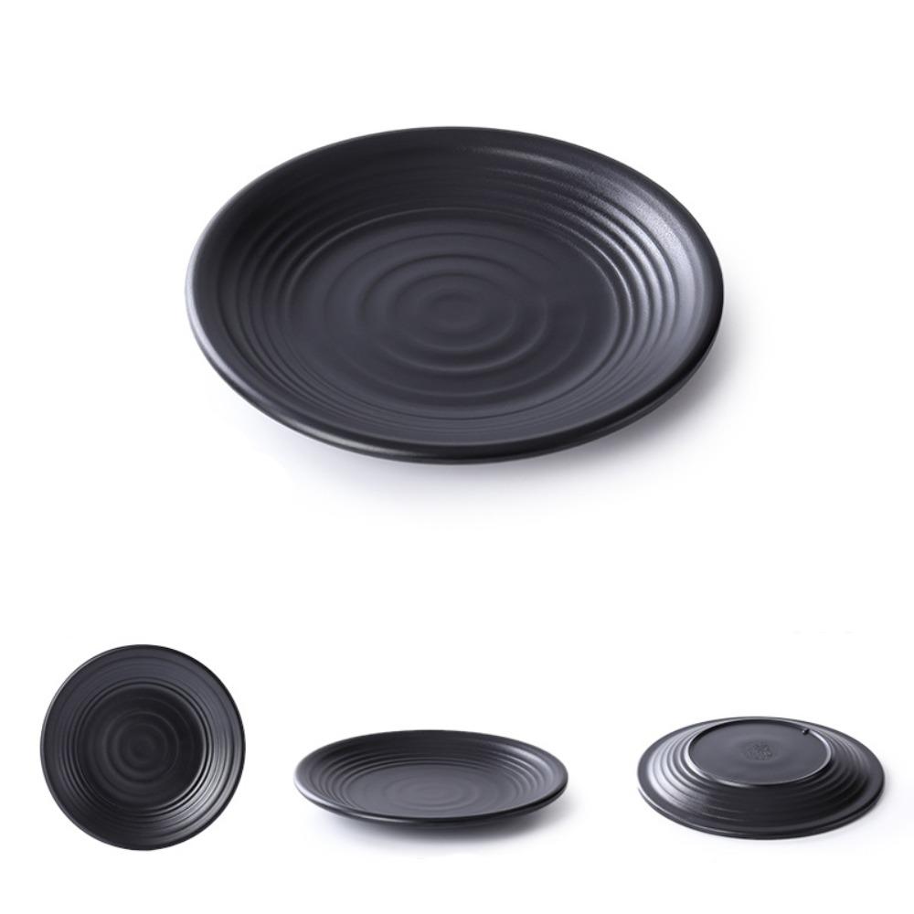 6pcs Imitation Porcelain Round Melamine Plate Japanese Style Salad Plate Sushi Dish Meal Dish  Sushi