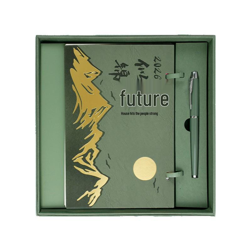 Luxury Leather 2026 Desk Calendar Set: Custom Corporate Gift for Business Meetings