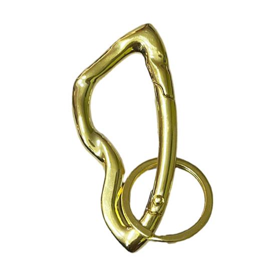 Carabiner Keychain Pendant Horizontal Alloy Metal Small Lightweight Durable Spring Gate Clip Belt Loop Backpack Bag Charm Punk