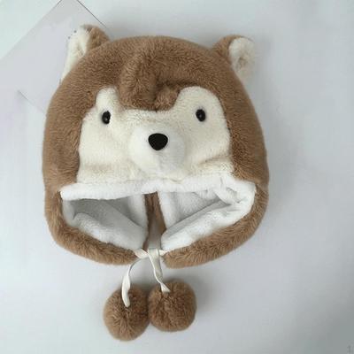 Husky Plüschmütze Kinderkostüm Weich Warm Ohrenschützer Winddicht Kopfbedeckung Requisite Cartoon Tier Winter Ski