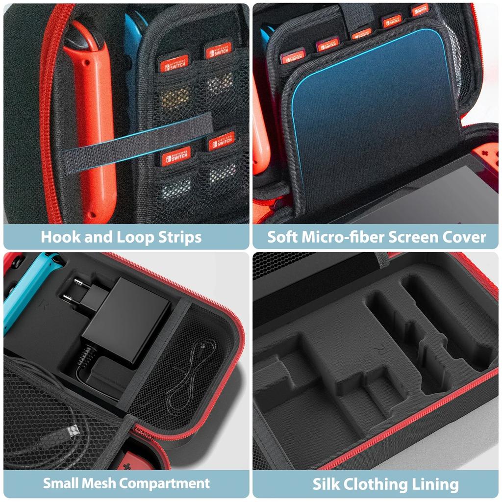 Nintend Switch OLED Case Cover Storage Bag Portable Travel Hard Case Handheld Carrying Waterproof Nintend Switch Accessories