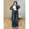 150kg Plus-Size Women's Retro Wide-Leg Jeans, New Spring Style Pants for Women, Slimming Straight-Leg Floor-Length Pants for Plus-Size Women