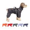 Waterproof Dog Raincoat With Reflective Stripes 4-Leg Design Small To Large Breeds Outdoor Use