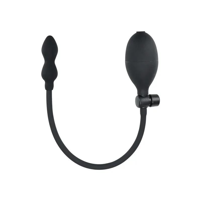 Inflatable Anal Plug Sex Toys for Women Men Silicone Double Anal Balls Butt Plug Expand Trainer Anal Dilator Dildo Adult Sex Toy