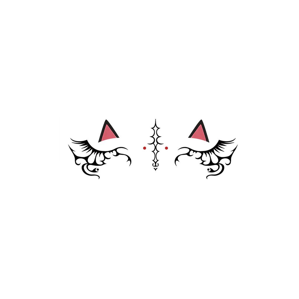 Halloween Colorful Makeup Face Stickers Halloween Holiday Party Show Temporary Face Stickers
