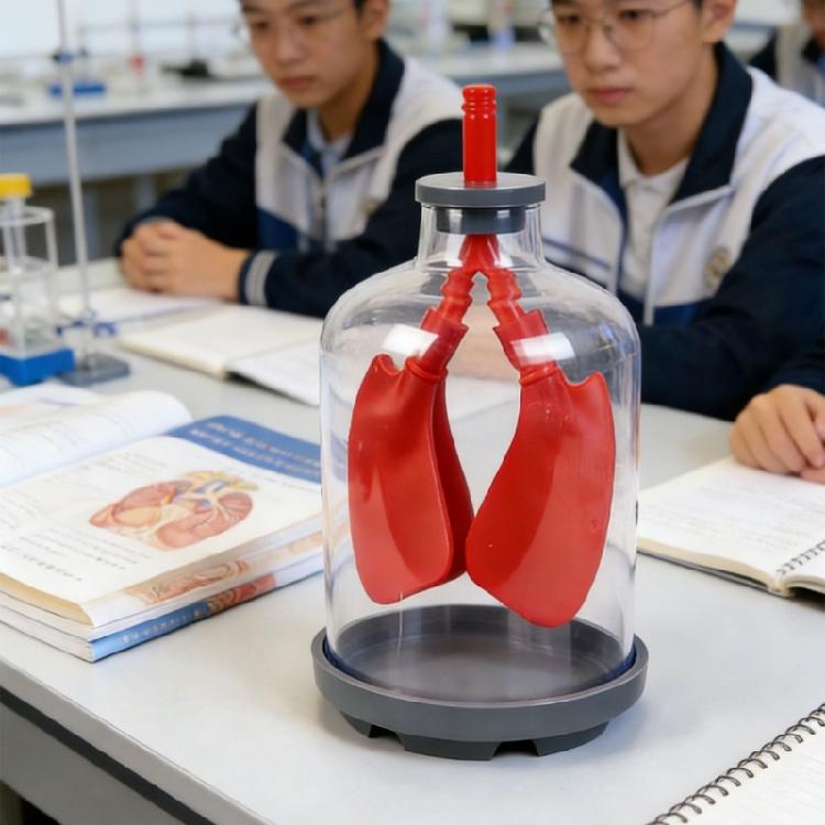 Biology Teaching Aid Demonstrating Diaphragm Action And Gas Exchange In Respiratory Large Size For Clear Instruction