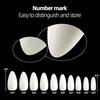 Expesia100pcs/Pack False Nails Tips Full Cover ALMOND Fake Nails Press On Soak Off Nail Tips Short for Women Nail(ALMOND SHAPE)