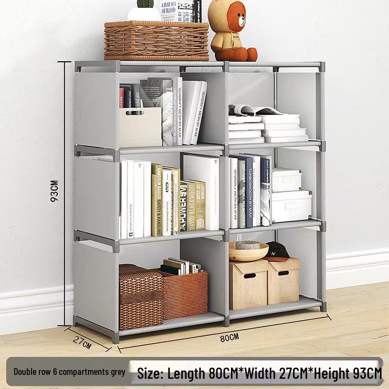 Best-Selling Multi-Layer Bookshelf: Three-Column Steel Pipe Bookcase for Home Storage & Student Organization
