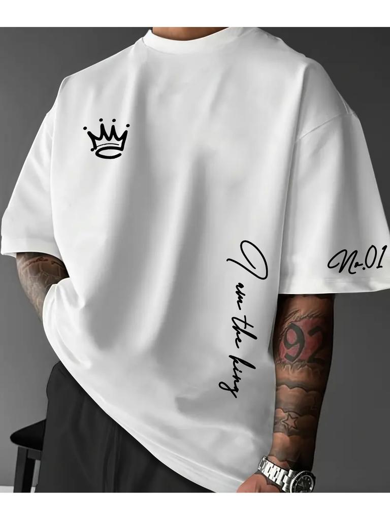 2026 Summer Bestselling Unisexs Pure Cotton Tshirt Casual Fashion Soft and Comfortable Breathable Simple Letter Pattern Print