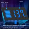 Two-Line Digital Display DC Voltmeter Lead-Acid Lithium Battery Charge Meter, Color: Blue+Temperature
