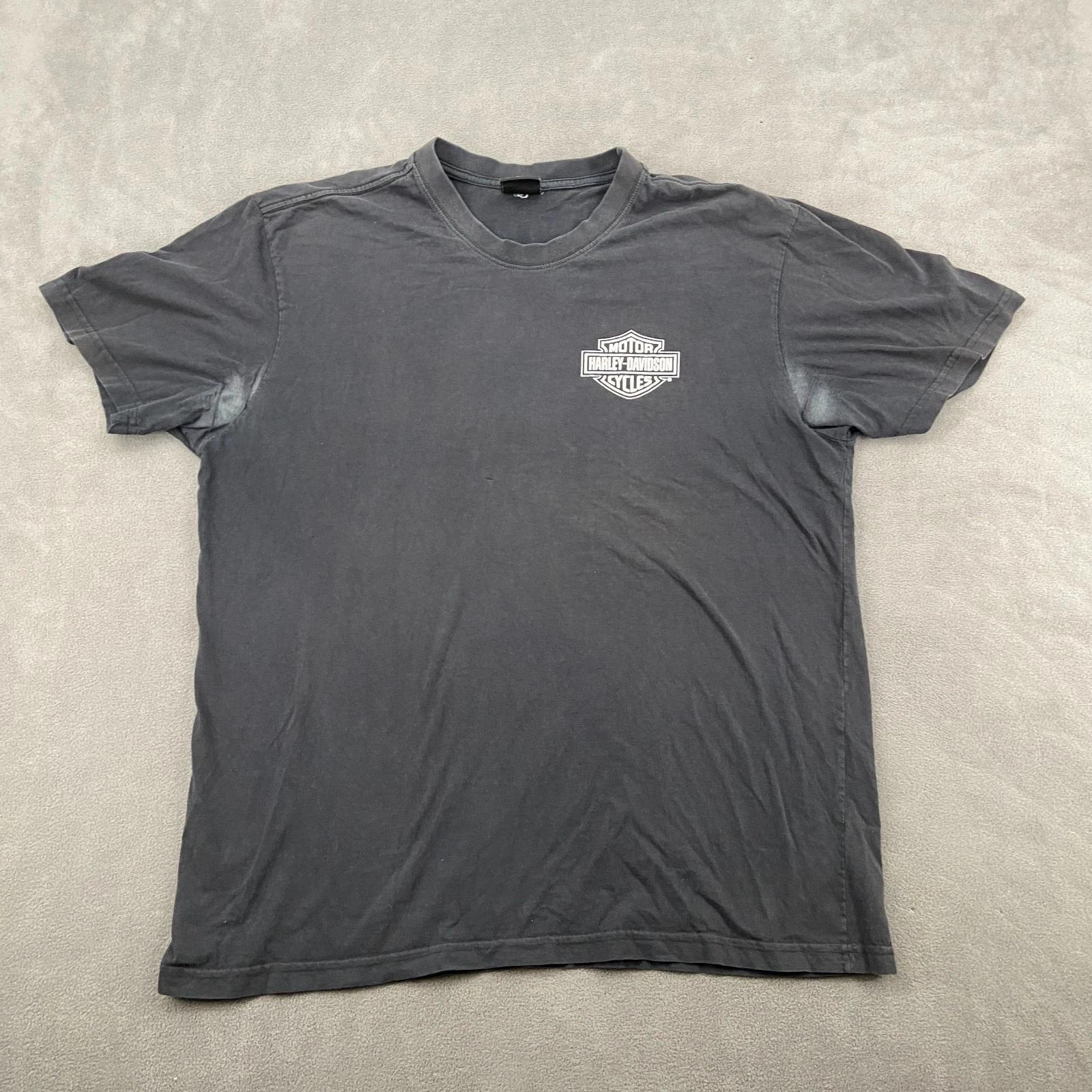 Harley Davidson T Shirt Mens Gray Graphic Print Eagle Since 1903 Motorcycle 2XL