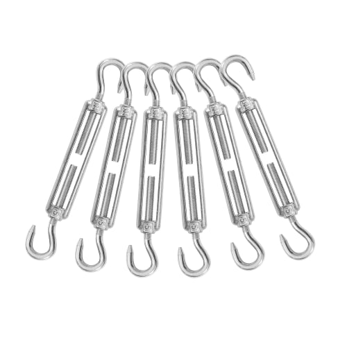 Doshu (Doshu) Stainless Steel Turnbuckles, M5, M6, M8, Set of 6, CC/OC Type, Wire Parts, Hook, Adjustable Tension, Wire Rope Fixation, SUS304, Rust-Re