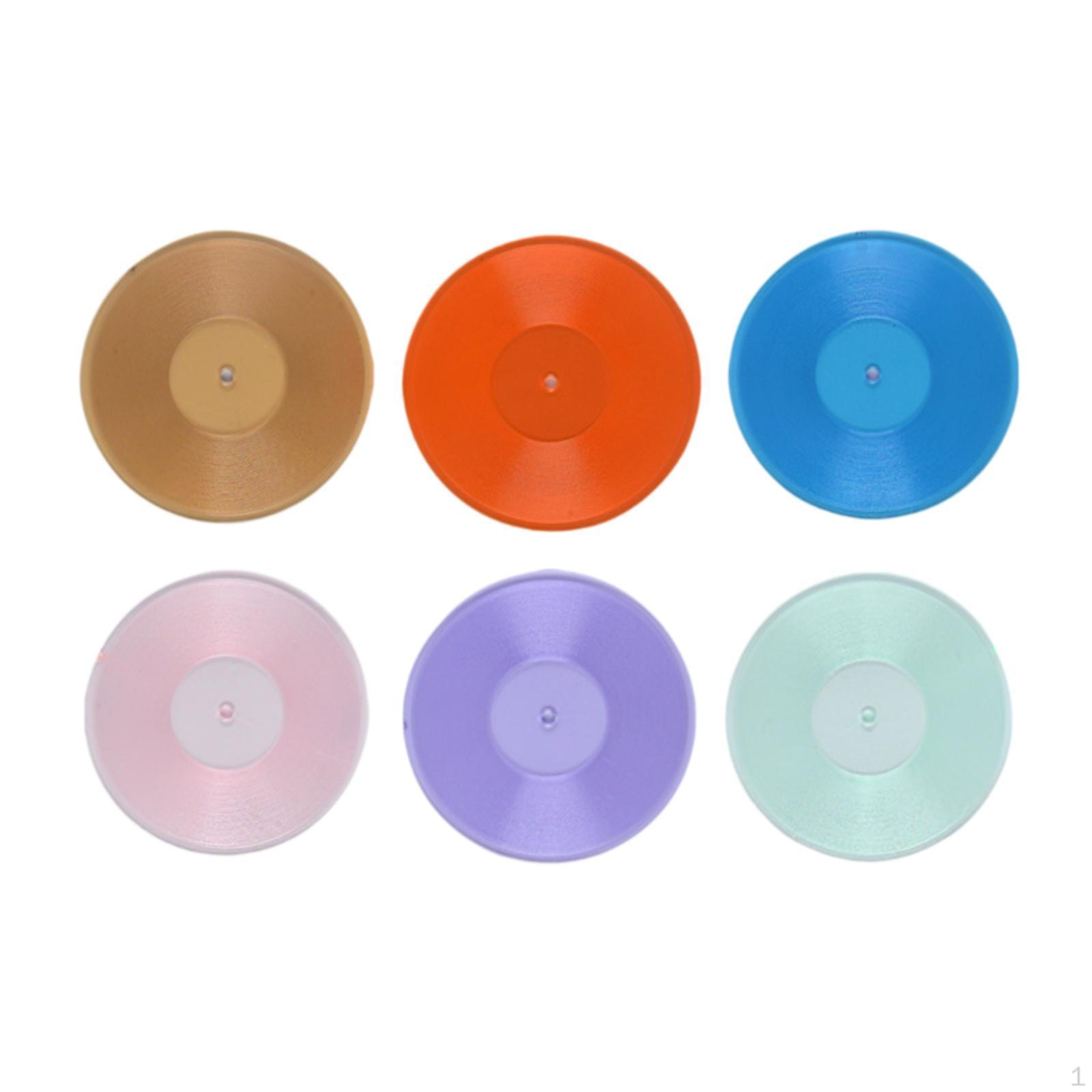 

6 Mini Vinyl Record :6 Scale, Dollhouse Accessories, Player, Ornaments, Music Room Furniture With Brown