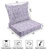 Vargottam Printed Outdoor Deep  Seat  Patio  Cushions Set 2pcs Seat Set All Weather Replacement