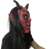 VICHE CATT Red Oni Mask for Halloween Parties and School Festivals (Red)