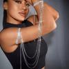 Armlet Up Down Arm Bangle Multilayer Rhinestone Bracelet Vintage Tassel Arm Chain  Girls