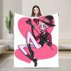 Lucifer Hazbin Hotel Anime Soft Warm Blanket Kids Plush Throw for Sofa Bed Home Decor Flannel Comfortable Bedspread