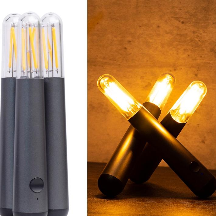 Led Night Light For Bedroom Camping Lamp Bar Desktop Atmosphere Light Rechargeable Button Switch Rotatable Table Lamp