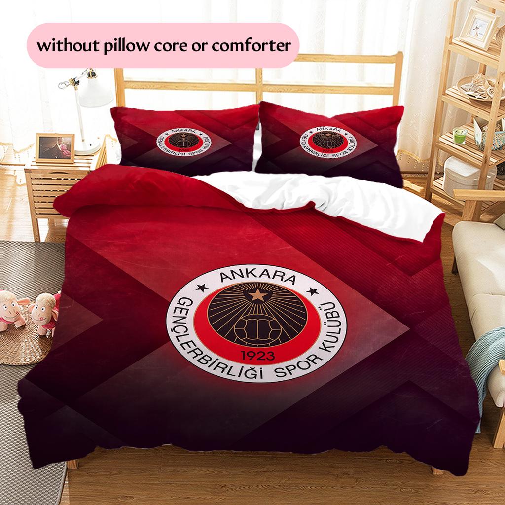 Gençlerbirliği SK Pattern Bedding Quilt Set Home Decoration Gift (1 * duvet cover + 2 * pillowcase without core)