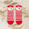 Reindeer Cartoon Christmas Mid-Calf Socks - Women's Cute Japanese Style for Autumn and Winter