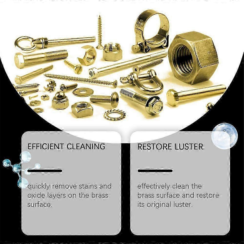 120ml Copper And Brass Polish Cleaner Metal Rust & Water Stains Remover Oxidation And Cleaning Non Abrasive Brass Cleaner