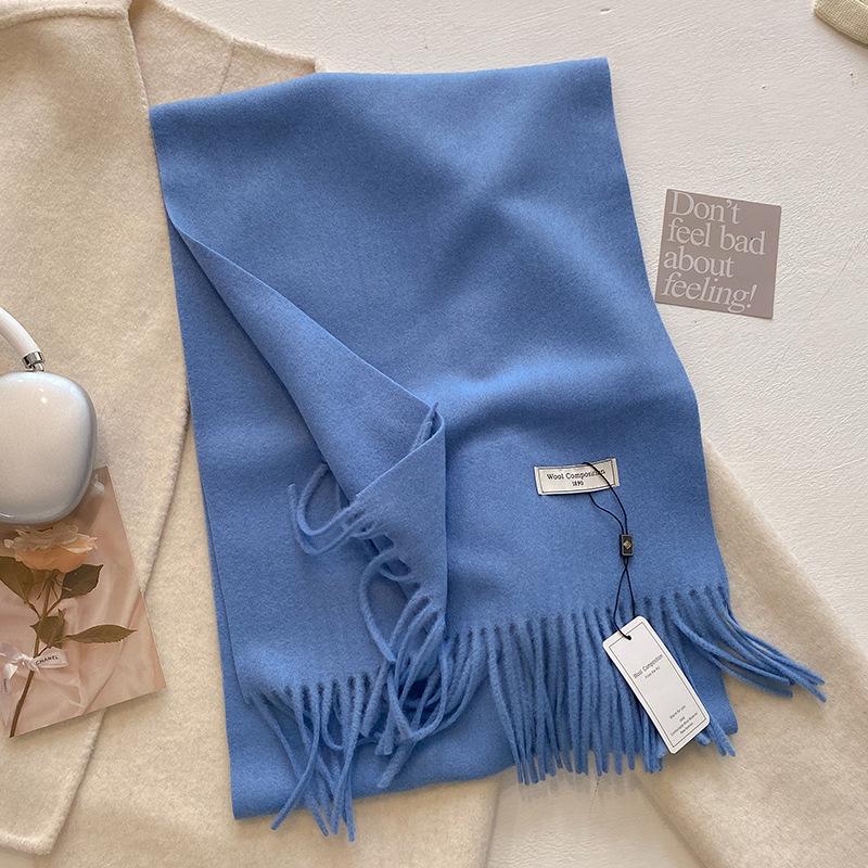 Luxury Cashmere Wool Scarf For Women  Winter Warm Pashmina Thicken Soft Shawl Wrap Stole Daily Use Fashion Elegant Wool Scarf