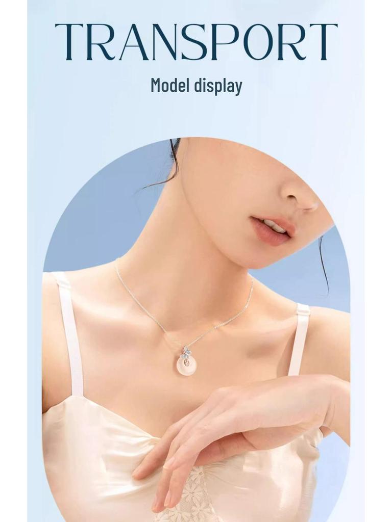925 Sterling Silver Chalcedony Butterfly Necklace - Creative Christmas/New Year Gift for Her