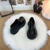 Women's Fashion Loafers 2025Round Head Personality Big Head Slip-on Versatile Single Shoes High-heeled Thick-soled Women's Shoes