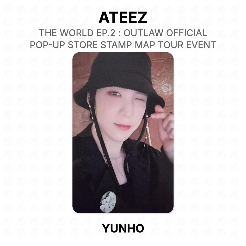 ATEEZ THE WORLD EP.2 : OUTLAW OFFICIAL POP-UP STORE STAMP MAP TOUR EVENT Official Photocard