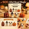 3D Perlen Skelett DIY-Set Halloween Bastelperlen-Set zum Herstellen von Kürbis-, Geist- und Hundefiguren Feiertagsdekorations-Set