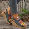 Women's Color Block Platform Wedge Sandals Women's New Summer Sandals Casual Shoes