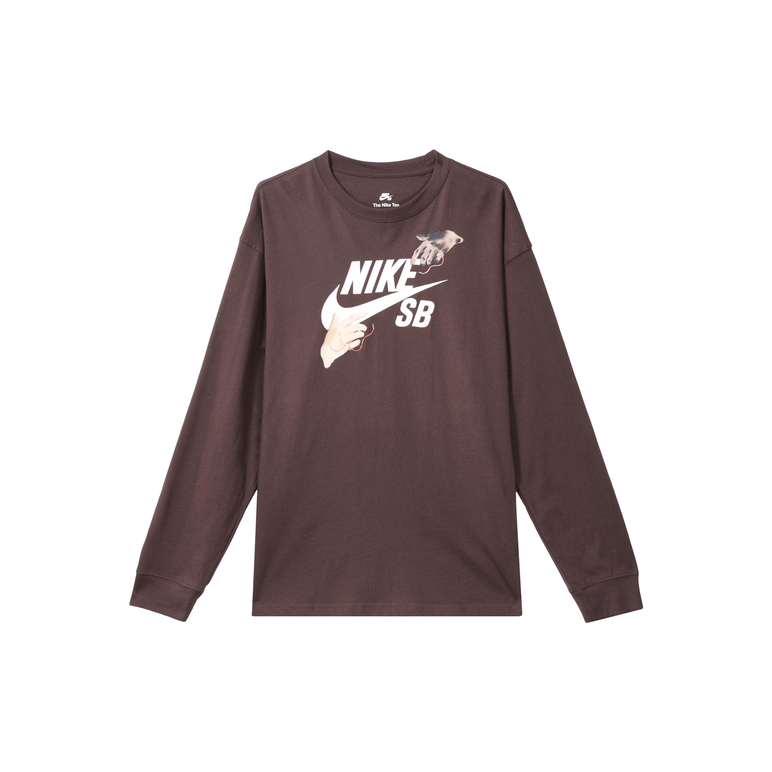 Мужские футболки Nike Землистый Умбра с круглым вырезом, умеренно прямой крой, FQ7682-227 XL