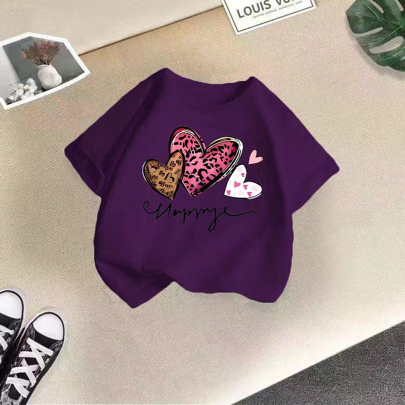 Girls' Fashionable T-shirt For Summer, Children's Casual Top