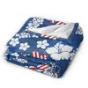 4th of July USA Warm Soft Blankets Camping Plush Throw Blanket Comfortable Outdoor Flannel Bedspread Sofa Bed Cover