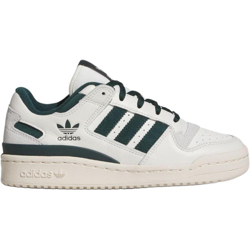 Adidas Originals FORUM Low top Kids' Skateboarding Shoes White Green Teenagers Sneakers JR0379