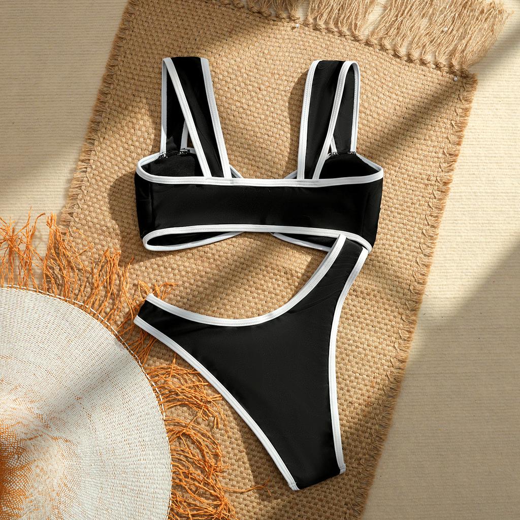 Costum de baie Bikini Decupat Sport pentru Femei