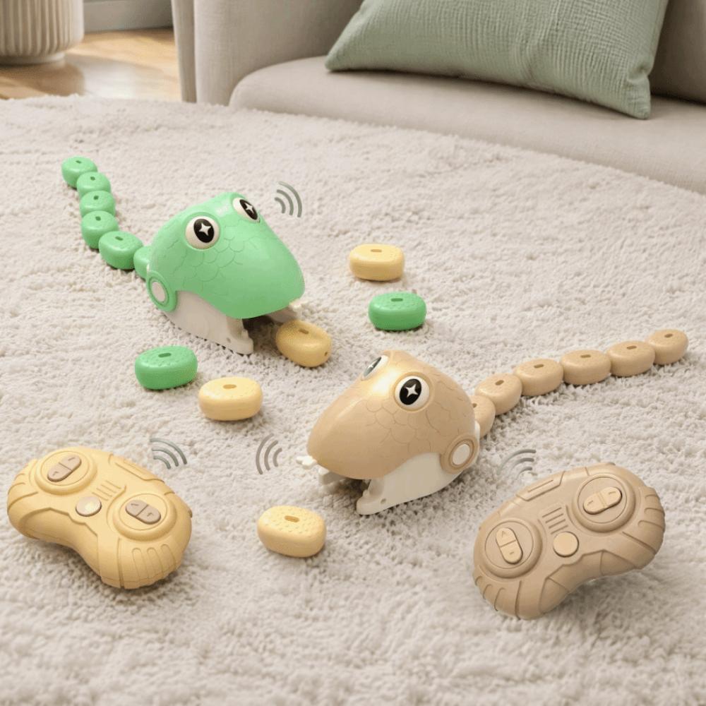 Rechargeable Remote Control Car Interactive Magnetic RC Car Fun Game Greedy Snake Car Indoor Play