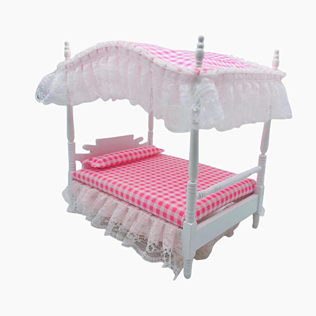 Miniature Dollhouse Furniture Set: Bed, Dressing Table, Sofa, Bedside