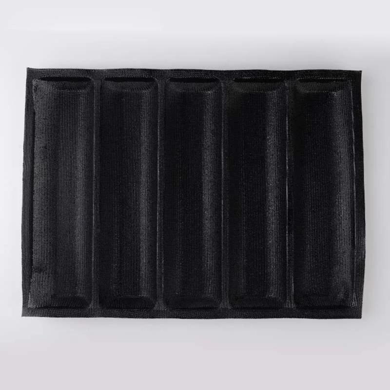 

Силиконовая форма для французского хлеба с антипригарным покрытием, противень для выпечки, 5 форм для багета, подложки для выпечки, перфорированный коврик для противня