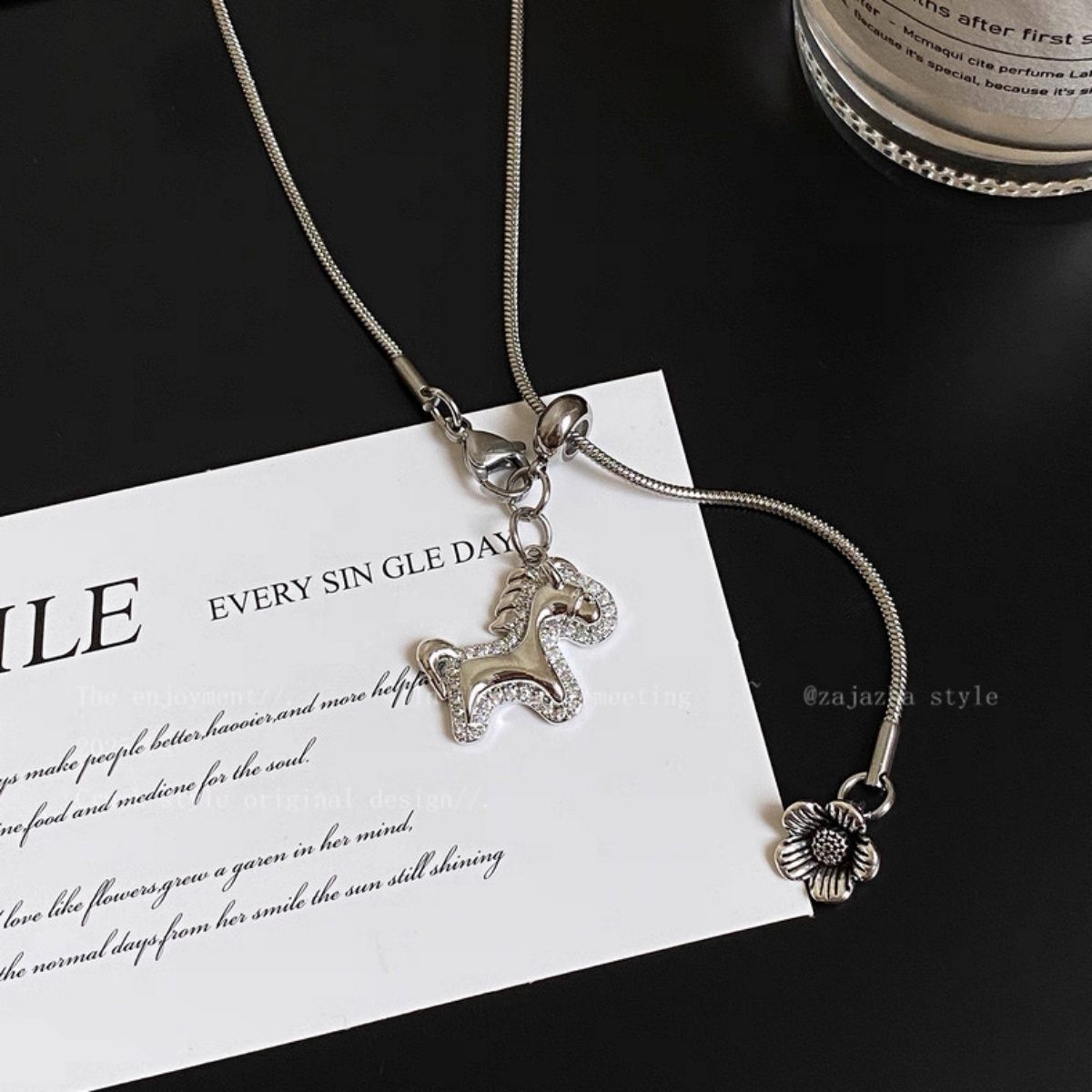 Women s Autumn and Winter Pony Long Necklace