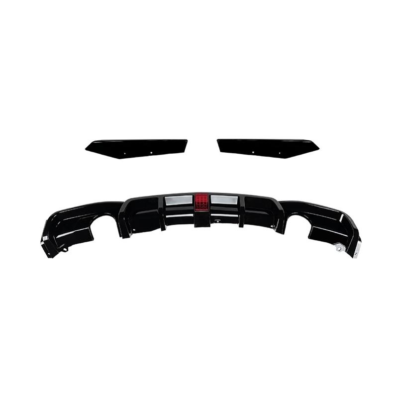 Diffusore Posteriore Lip Per BMW F30 MT MP 325i 330i 2013-2019 Doppio Scarico Lip Nero Con Splitter Luci Valance Spoiler