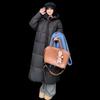 Down Cotton-padded Jacket Long 0 Temperament Hooded Over Knee Season Cotton-padded Jacket