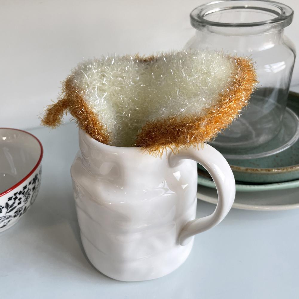 Household Dishcloth Toast-Shaped Kitchen Scrubbers Compressed Cellulose Dish Sponge for Kitchen Cleaning Supplies