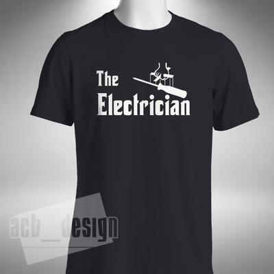 T-shirt da uomo Elettricista Stile Padrino Sparky Elettrico