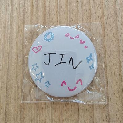 [USED] BTS Jin RUNSEOKJIN Japan JIN Capsule Toy Can Badge