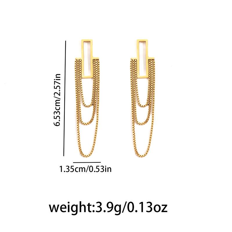Stainless Steel Round Bead Line Earrings - Fashionable, High-Grade Titanium Steel Ear Studs for Women